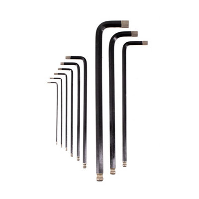 Vaunt X 9 Piece Metric Ball End Diamond Tipped Hex Allen Key Set Carbon Steel - 3