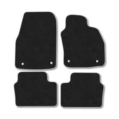 Vauxhall Astra (2004-2010) Custom Fit Car Floor Mats – White Trim Edge With 4 Clips