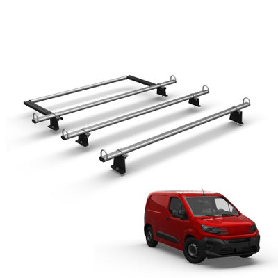Vauxhall Combo Van Roof Rack for 2018+ 3x Steel Roof Bars with