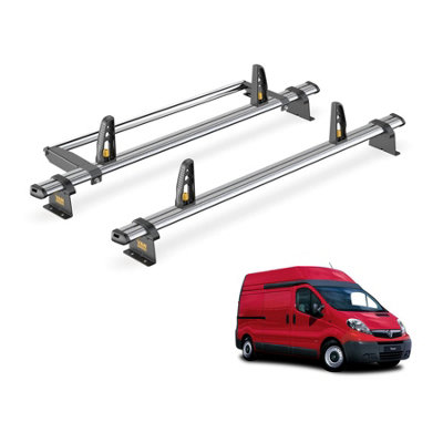 Vauxhall Vivaro 2 Bar Roof Rack Ladder Roller for 2001 2014 High Roof Models Van Guard Trade DIY at B Q