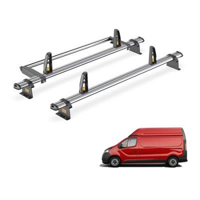 Vauxhall Vivaro 2 Bar Roof Rack + Ladder Roller for 2014-2019 (High Roof Models) - Van Guard Trade