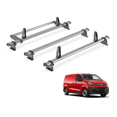 Vauxhall Vivaro 3 Bar Roof Rack + Ladder Roller for 2019+ (With Rear Barn Doors) - Van Guard Trade