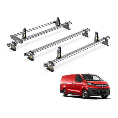 Vauxhall Vivaro 3 Bar Roof Rack + Ladder Roller for 2019+ (With Rear Barn Doors) - Van Guard Trade