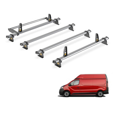 Vauxhall Vivaro 4 Bar Roof Rack + Ladder Roller for 2014-2019 (High Roof) - Van Guard Trade