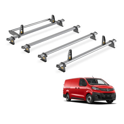 Vauxhall Vivaro 4 Bar Roof Rack + Ladder Roller for 2019+ (With Rear Barn Doors) - Van Guard Trade