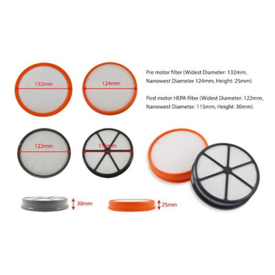 Kit Filtri HEPA Pre E Post Motore Per Aspirapolvere Vax Mach Air Modelli U89 U90 U91 675600