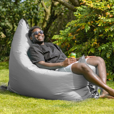 Veeva Bazaar Bag Grey Giant Indoor Outdoor Bean Bag Lounger