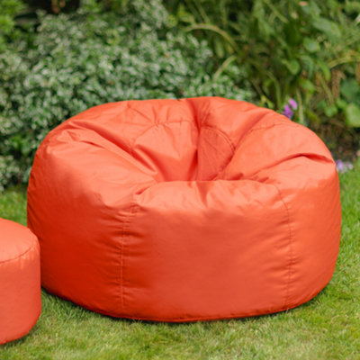 Veeva Classic Indoor Outdoor Bean Bag Orange Bean Bag Chair