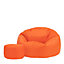 Veeva Classic Indoor Outdoor Bean Bag & Pouffe Orange Bean Bag Chair