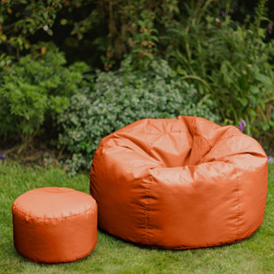 Burnt orange best sale bean bag chair