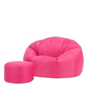Veeva Classic Indoor Outdoor Bean Bag & Pouffe Pink Bean Bag Chair