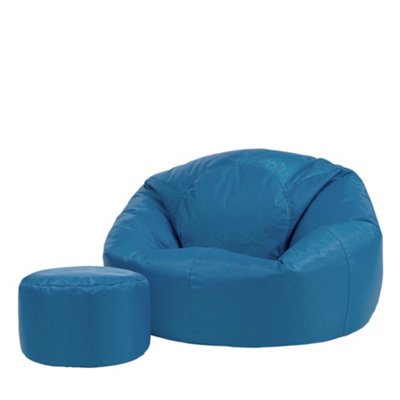 Veeva Classic Indoor Outdoor Bean Bag & Pouffe Teal Green Bean Bag