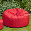 Veeva Classic Indoor Outdoor Bean Bag Red Bean Bag Chair