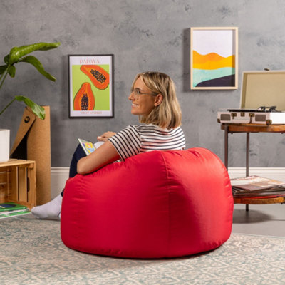 Veeva Classic Indoor Outdoor Bean Bag Red Bean Bag Chair