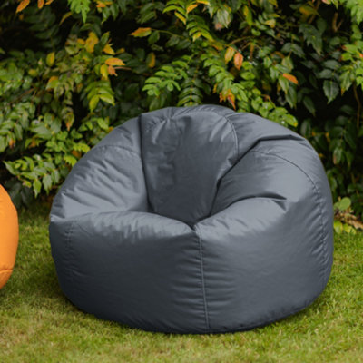 Veeva Classic Indoor Outdoor Bean Bag Slate Grey Bean Bag Chair