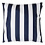 Veeva Deck Stripe Double Sided Print Navy Blue Outdoor Cushion
