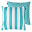 Veeva Deck Stripe Set of 2 Peppermint Outdoor Cushion