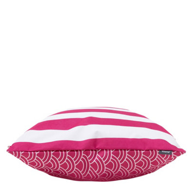 Veeva Deck Stripe Set of 4 Pink Outdoor Cushion