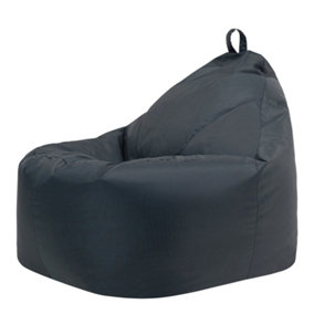Veeva Ezra Oversized Indoor Outdoor Bean Bag Slate Grey Bean Bag Chair