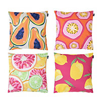 Veeva Fruity Prints Indoor Set of 4 Outdoor Cushions - Collection One