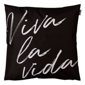Veeva Indoor Outdoor Cushion Black Water Resistant Cushions