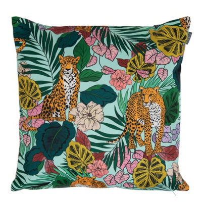 Veeva Indoor Outdoor Cushion Cheetah Green Water Resistant Cushions ...