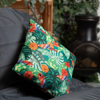 Veeva Indoor Outdoor Cushion Green Parrot Water Resistant Cushions