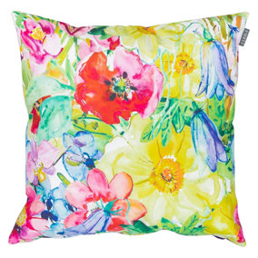 Veeva Indoor Outdoor Cushion Painterly Floral Water Resistant Cushions