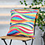 Veeva Indoor Outdoor Cushion Rainbow Stripe Water Resistant Cushions