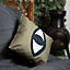 Veeva Indoor Outdoor Cushion Set of 2 Green Eyes Water Resistant Cushions