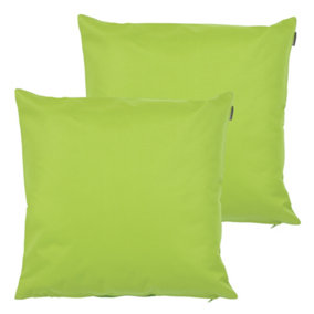 Veeva Indoor Outdoor Cushion Set of 2 Lime Green Water Resistant Cushions