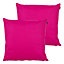 Veeva Indoor Outdoor Cushion Set of 2 Pink Water Resistant Cushions