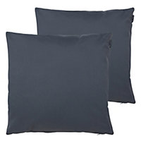 Veeva Indoor Outdoor Cushion Set of 2 Slate Grey Water Resistant Cushions