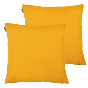 Veeva Indoor Outdoor Cushion Set of 2 Yellow Water Resistant Cushions