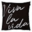 Veeva Indoor Outdoor Cushion Set of 4 Black Water Resistant Cushions