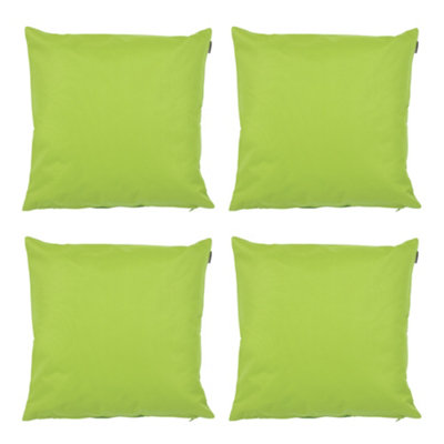 Veeva Indoor Outdoor Cushion Set of 4 Lime Green Water Resistant Cushions