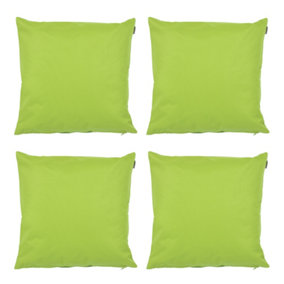 Veeva Indoor Outdoor Cushion Set of 4 Lime Green Water Resistant Cushions