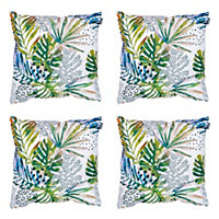 Veeva Indoor Outdoor Cushion Set of 4 Natural Palm Water Resistant Cushions