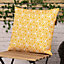 Veeva Indoor Outdoor Cushion Set of 4 Ochre Yellow Water Resistant Cushions