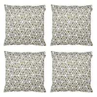Veeva Indoor Outdoor Cushion Set of 4 Olive Green Water Resistant Cushions