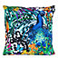 Veeva Indoor Outdoor Cushion Set of 4 Peacock Water Resistant Cushions