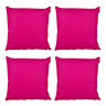 Veeva Indoor Outdoor Cushion Set of 4 Pink Water Resistant Cushions