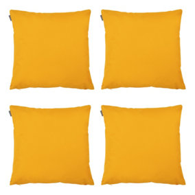 Veeva Indoor Outdoor Cushion Set of 4 Yellow Water Resistant Cushions