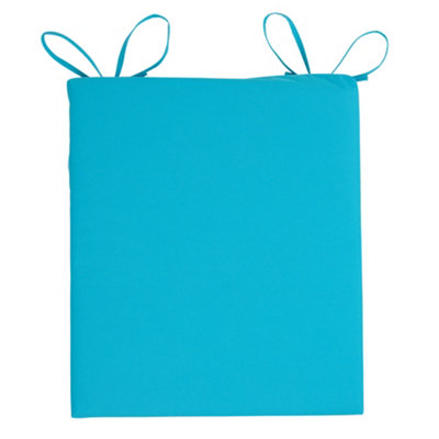 Veeva Indoor Outdoor Seat Cushion Pad Aqua Blue DIY at B&Q