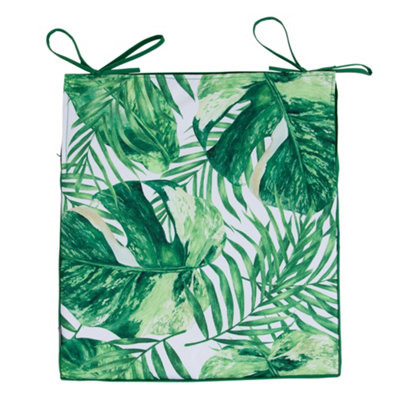 Veeva Indoor Outdoor Seat Cushion Pad Monstera Green