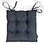 Veeva Indoor Outdoor Seat Cushion Pad Set of 2 Slate Grey