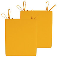 Veeva Indoor Outdoor Seat Cushion Pad Set of 2 Yellow