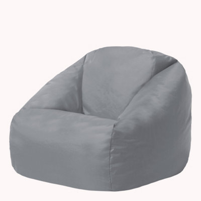 Veeva Kids Classic Bean Bag Chair Grey Childrens Bean Bags DIY at B&Q