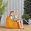 Veeva Kids Classic Bean Bag Chair Ochre Yellow Childrens Bean Bags