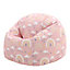 Veeva Kids Rainbow Bean Bag Chair Pink Childrens Bean Bags